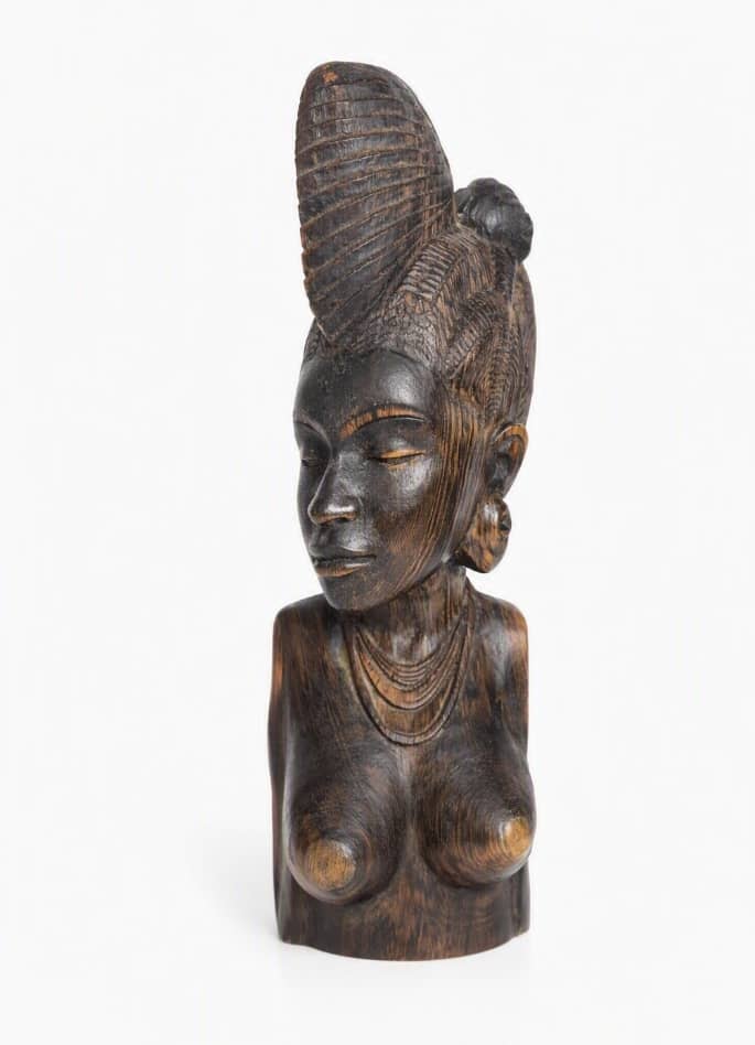 Buste féminin sculpté
